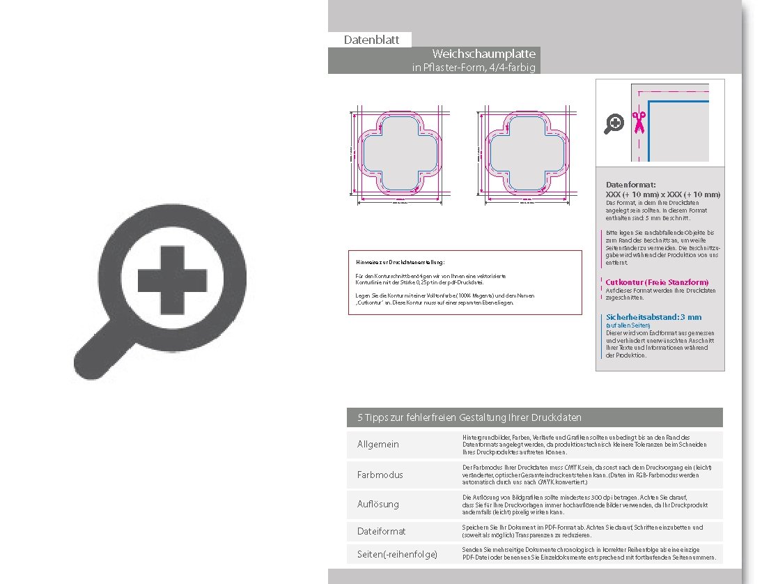 Product Bild kapa___plast_weichschaumplatte_in_pflaster-form_konturgefr__st___beidseitig_4_4-farbig_bedruckt